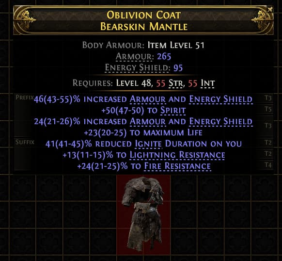 Oblivion Coat Bearskin Mantle#62657