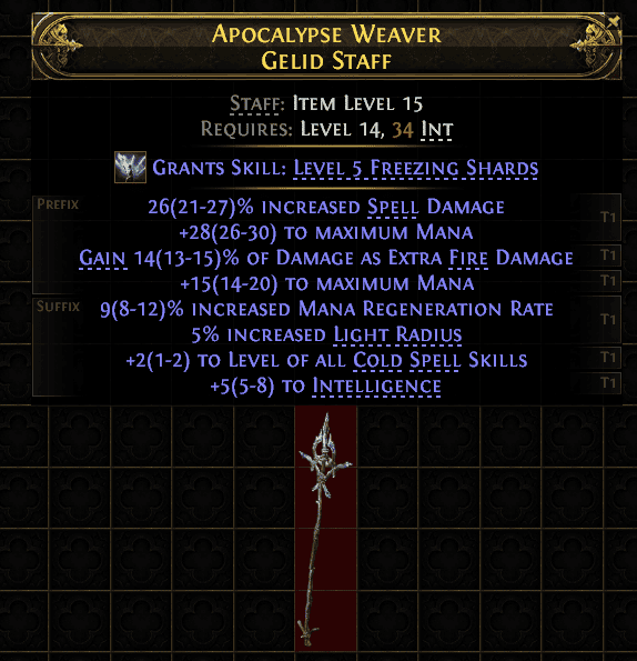 Apocalypse Weaver Gelid Staff#961447