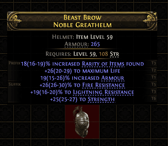 Beast Brow Noble Greathelm#451104