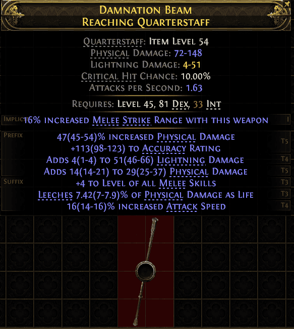 Damnation Beam Reaching Quarterstaff#150668