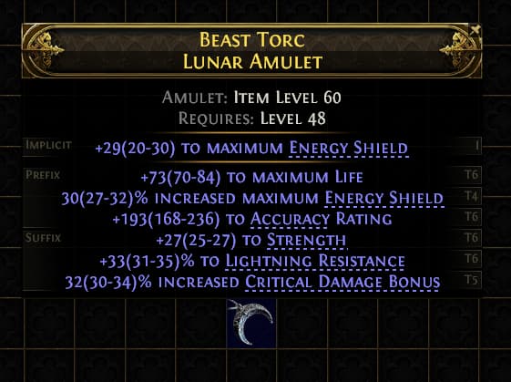 Beast Torc Lunar Amulet#828608