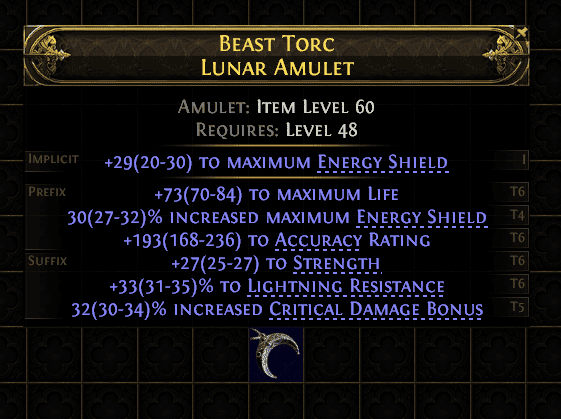 Beast Torc Lunar Amulet#828608