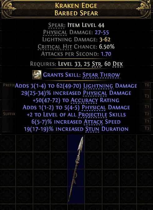 Kraken Edge Barbed Spear#126927