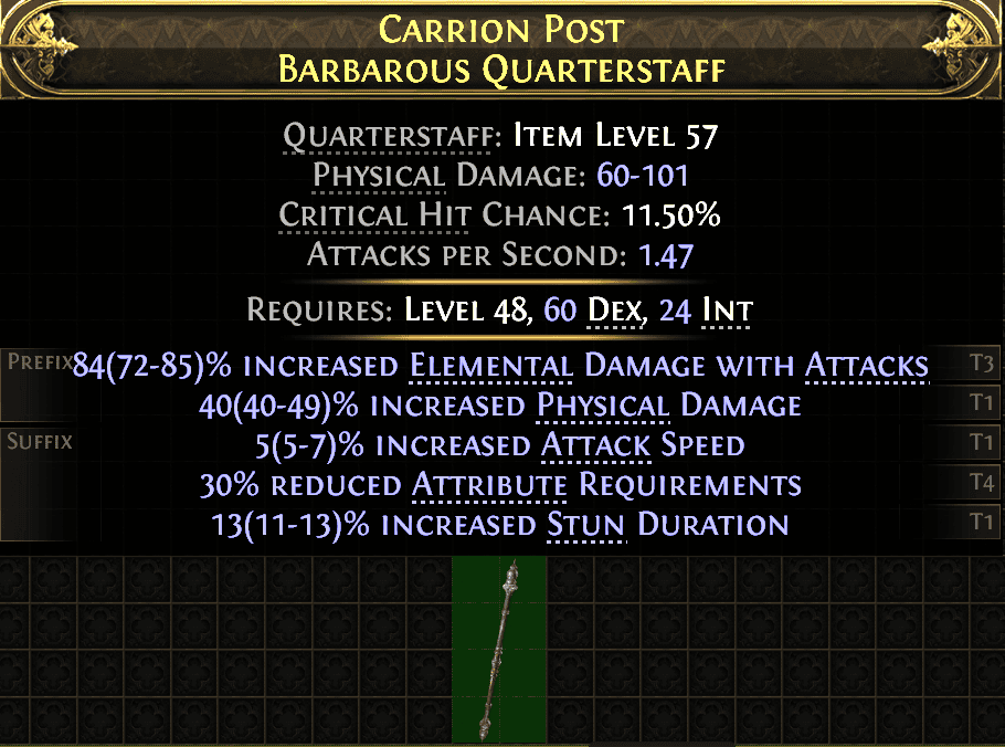 Carrion Post Barbarous Quarterstaff#422971