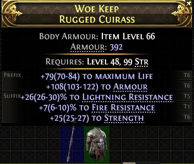 Woe Keep Rugged Cuirass#344077