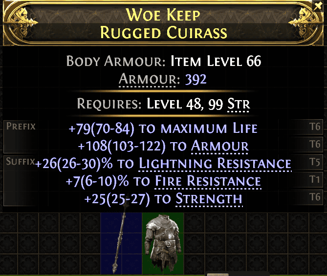 Woe Keep Rugged Cuirass#344077