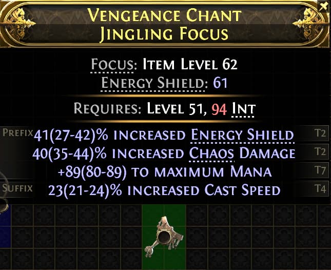 Vengeance Chant Jingling Focus#713280
