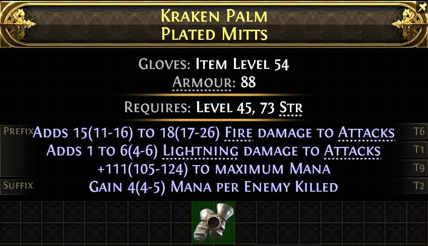 Kraken Palm Plated Mitts#91296