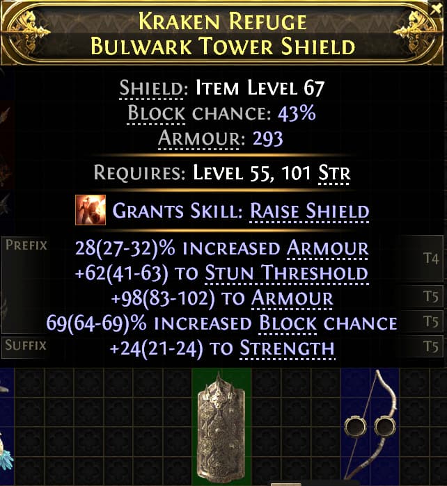 Kraken Refuge Bulwark Tower Shield#637936