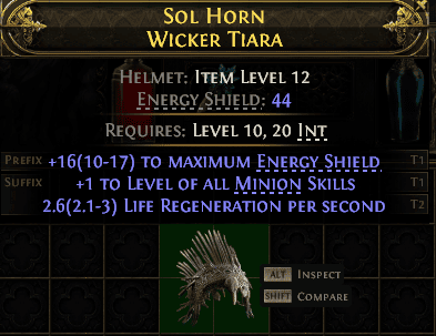 Sol Horn Wicker Tiara#700589