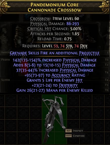 Pandemonium Core Cannonade Crossbow#706646