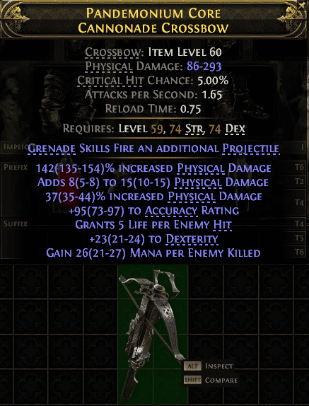 Pandemonium Core Cannonade Crossbow#706646