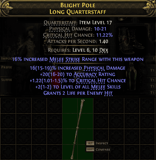 Blight Pole Long Quarterstaff#840147