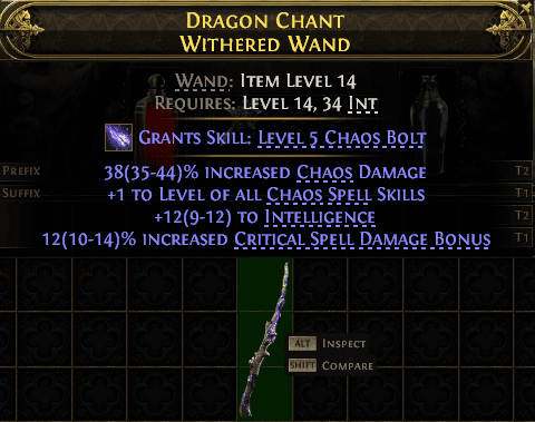 Dragon Chant Withered Wand#614630
