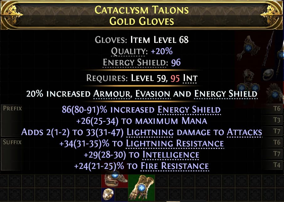 Cataclysm Talons Gold Gloves#294010
