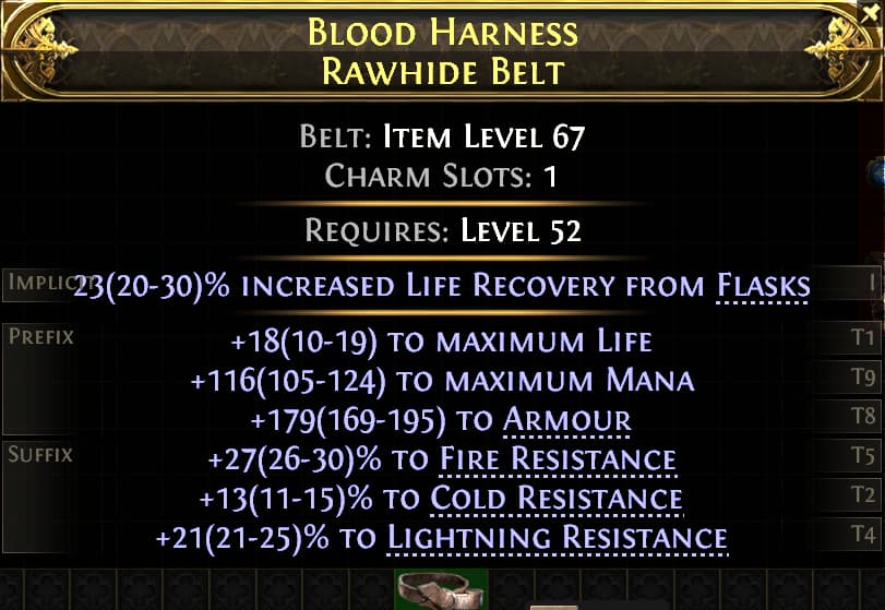 Blood Harness Rawhide Belt#563461