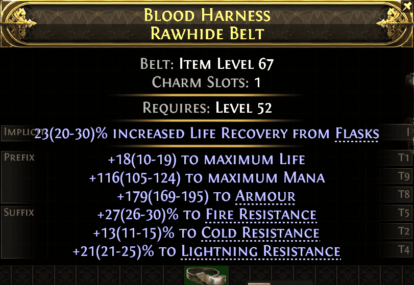 Blood Harness Rawhide Belt#563461