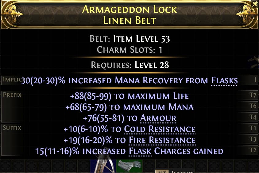Armageddon Lock Linen Belt#561201