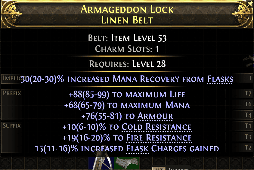 Armageddon Lock Linen Belt#561201