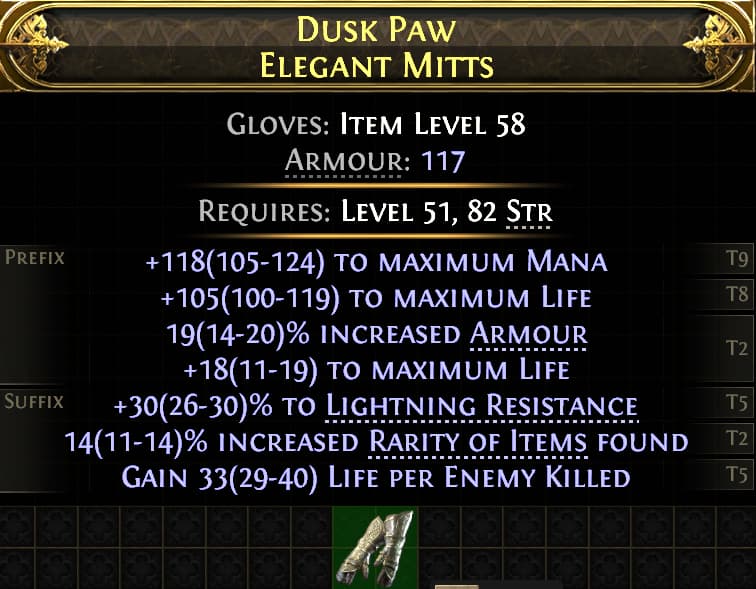 Dusk Paw Elegant Mitts#494137