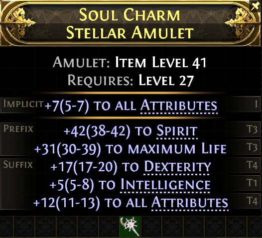 Soul Charm Stellar Amulet#170458