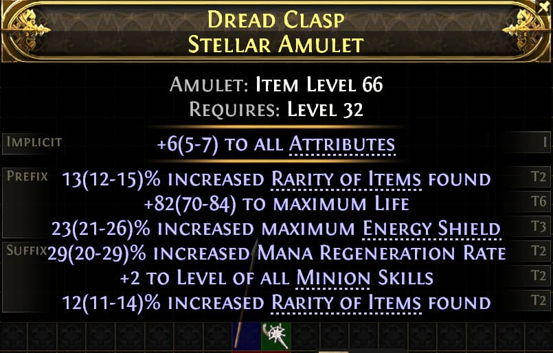 Dread Clasp Stellar Amulet#807966