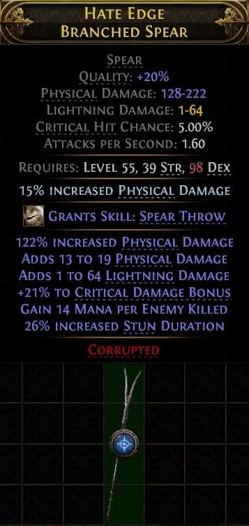 Hate Edge Branched Spear#82063