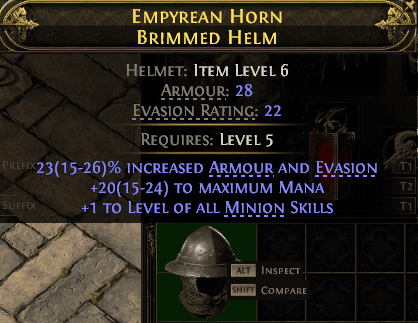 Empyrean Horn Brimmed Helm#53020