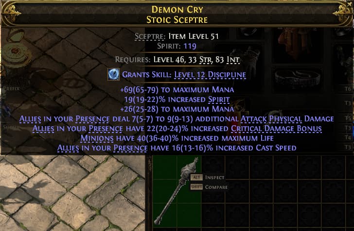 Demon Cry Stoic Sceptre#196528