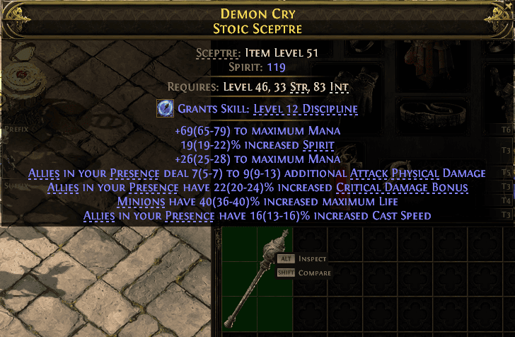 Demon Cry Stoic Sceptre#196528