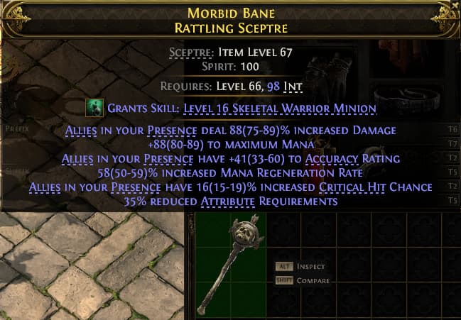Morbid Bane Rattling Sceptre#501106