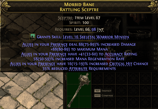Morbid Bane Rattling Sceptre#501106