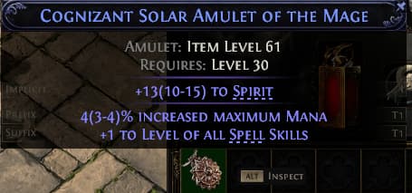 Cognizant Solar Amulet Of The Mage#283882