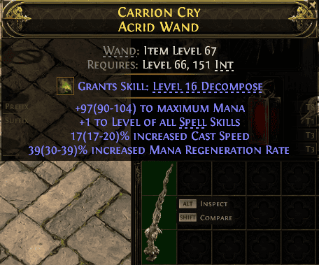 Carrion Cry Acrid Wand#290565