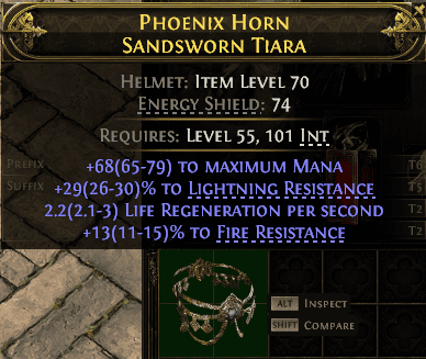 Phoenix Horn Sandsworn Tiara#200093