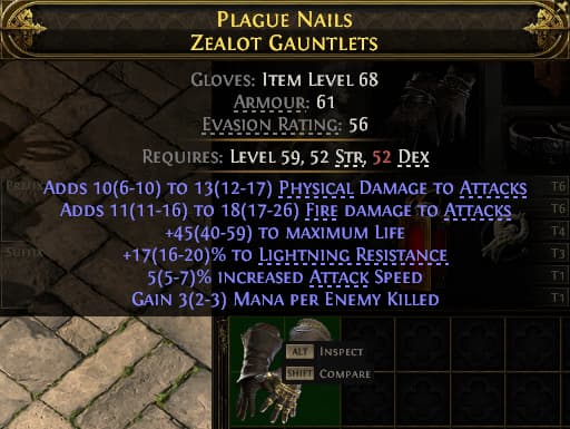 Plague Nails Zealot Gauntlets#470587
