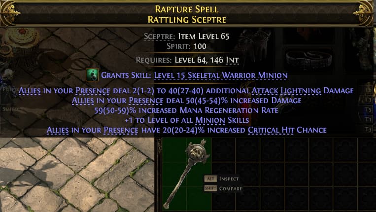 Rapture Spell Rattling Sceptre#366560