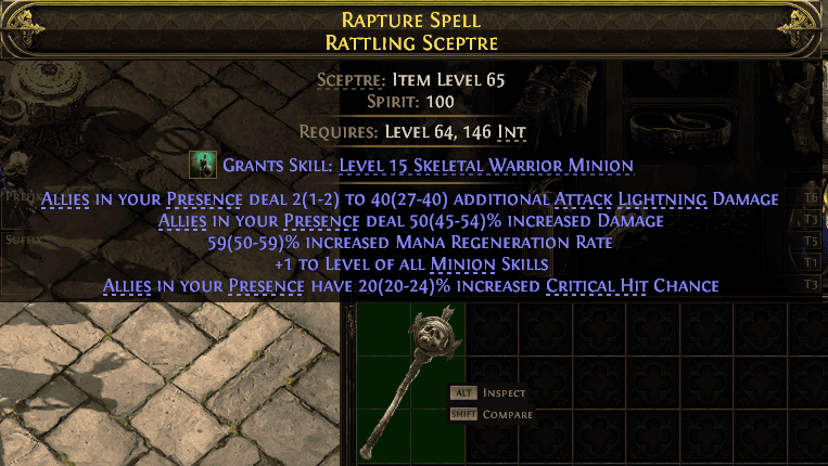 Rapture Spell Rattling Sceptre#366560