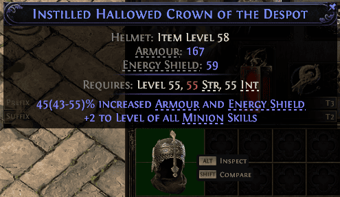 Instilled Hallowed Crown Of The Despot#298268