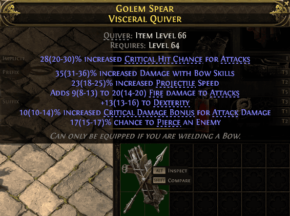 Golem Spear Visceral Quiver#741239