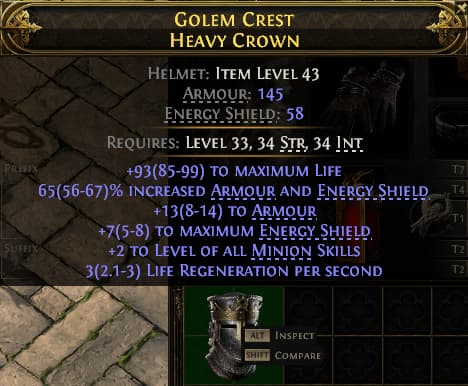 Golem Crest Heavy Crown#287295