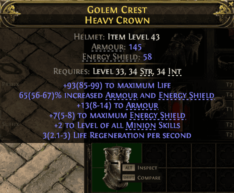 Golem Crest Heavy Crown#287295