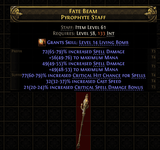 Fate Beam Pyrophyte Staff#732190
