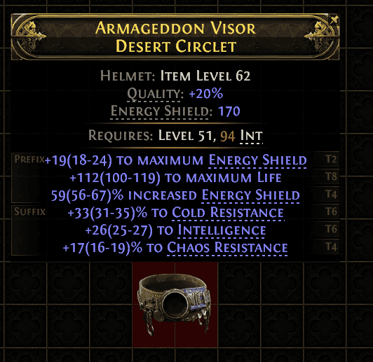 Armageddon Visor Desert Circlet#176291