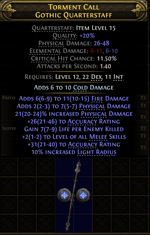 Torment Call Gothic Quarterstaff#884903