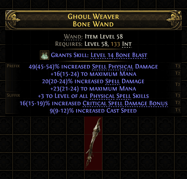 Ghoul Weaver Bone Wand#426068