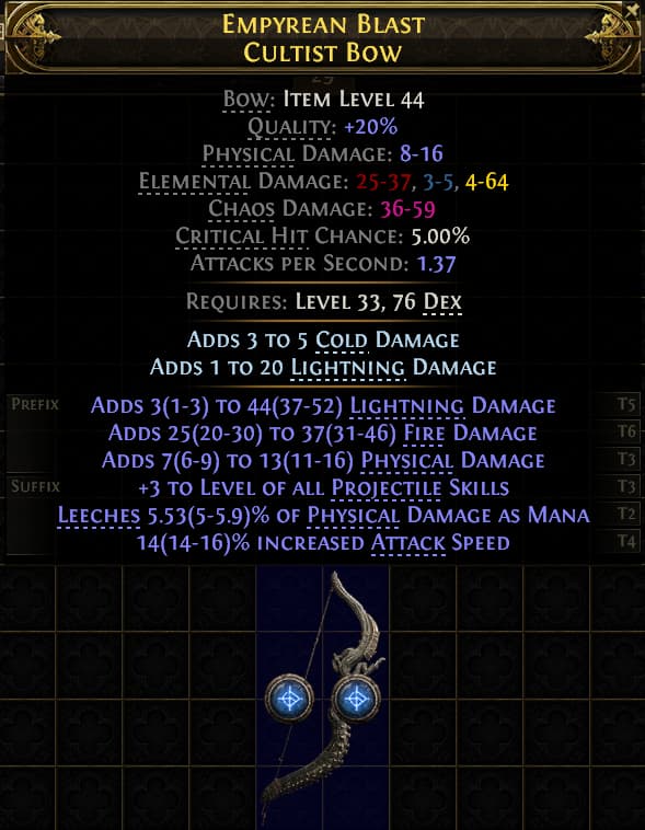 Empyrean Blast Cultist Bow#795455