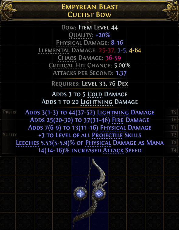 Empyrean Blast Cultist Bow#795455