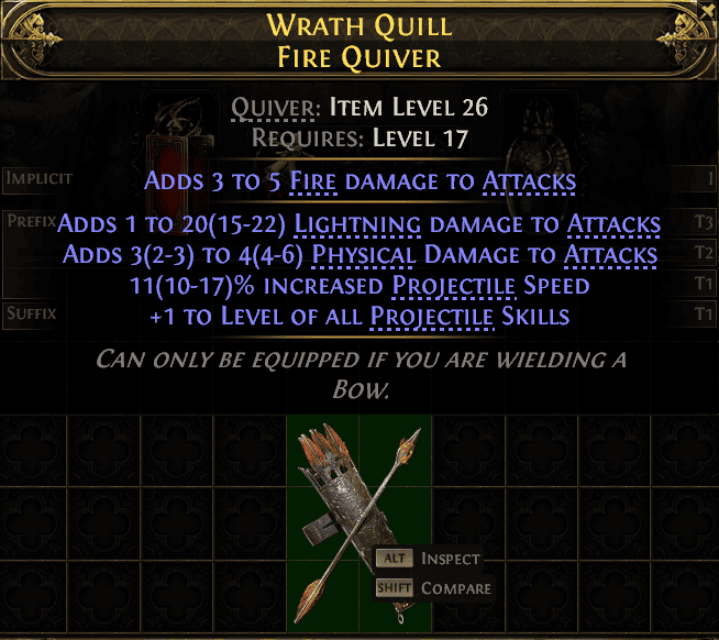 Wrath Quill Fire Quiver#866501