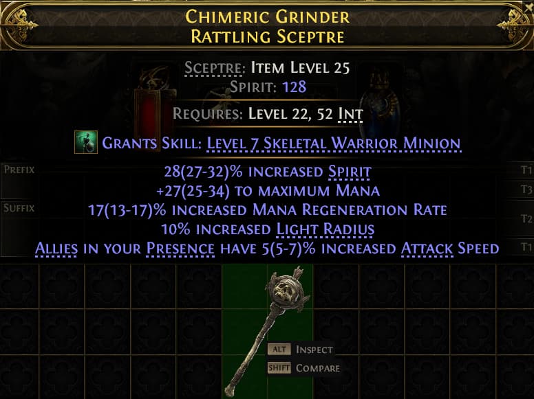 Chimeric Grinder Rattling Sceptre#880609